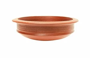 Unglazed Terracotta Clay Pottery Mud Pot/Earthen Handy Cooking Serving Red 1 L - Picture 1 of 3