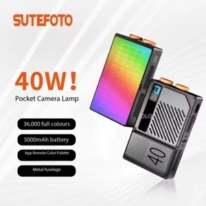 SuteFoto T40C 40W RGB Led Video Pocket Light 2800K-10000K APP Control Fill Light - Picture 1 of 7