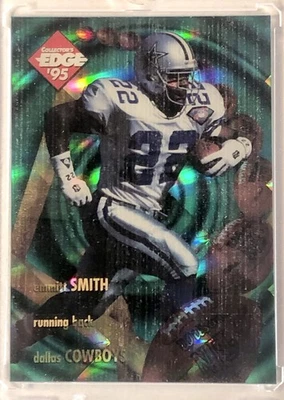1995 Collector's Edge #4 Emmitt Smith Edgetech 绿色量子 — 第 1/2 张图片