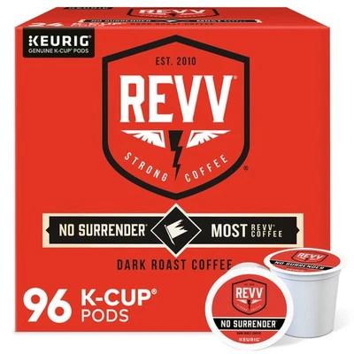 REVV NO SURRENDER Coffee, Keurig K-Cup Pod, Dark Roast, 96 Count - Image 1 of 4