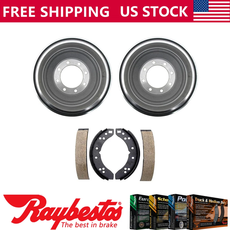 Комплект задних тормозных барабанов и тормозных колодок для 1975-1980 Ford E-250 Econoline Club Wagon - Изображение 1 из 4