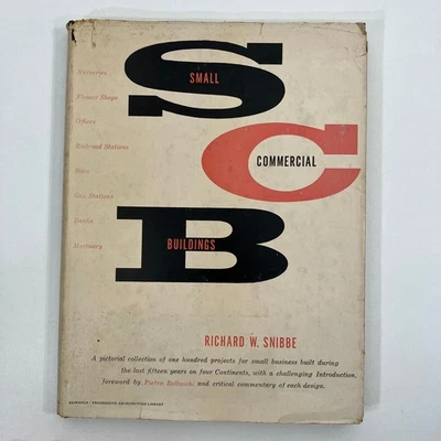 Richard Snibbe Small Commercial Buildings Vintage 1956 HCDJ Reinhold Publishing - Image 1 of 4