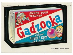 1973 Topps Wacky Packages 1st Series GADZOOKA BUBBLE GUM white back ex+ o/c - Picture 1 of 1