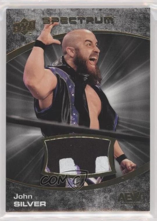 2021 Upper Deck AEW Spectrum Dark Memorabilia /25 John Silver #47 Rookie RC - Image 1 of 2