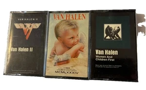 Van Halenš„Cassettes Lot 3 Van Halen, 1984, & Van Halen II Vintage - Picture 1 of 15