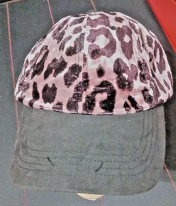 Vintage Damen Kunstfell Animal Print Leopard Mütze Kappe verstellbar 22-23 in sm/med - Bild 1 von 2