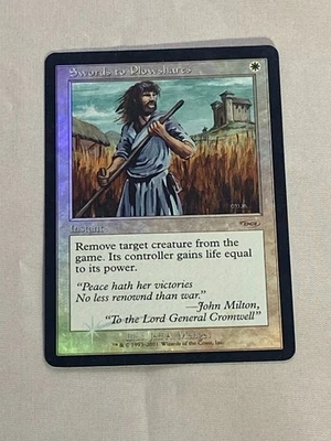 MTG FNM FOIL Swords to Plowshares Magic the Gathering - Image 1 of 4