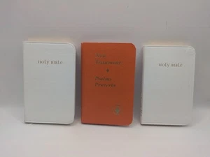 Taschenbibel Lot X3! Orange und Weiß! Gebraucht! Neues Testament und Psalmen/Sprüche! - Bild 1 von 10