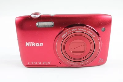 Nikon Coolpix S3400 Digital Compact Camera Working w/ Nikkor 7x Optical Zoom - Image 1 of 4