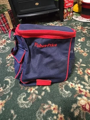 De Colección Fisher Price Biberón/Bolsa de Pañales Poliéster Aislada Azul Marino-Rojo Foto 1 de 4