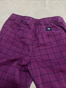 Pantalones VANS Medianos Púrpura Cuadros 'Rango Elástico' Skate Punk Rave Sueltos NC - Imagen 1 de 11