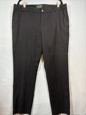 Pantalones para mujer LRL Ralph Lauren Edita mezcla de lana a rayas totalmente forrados talla 14 Foto 1 de 4