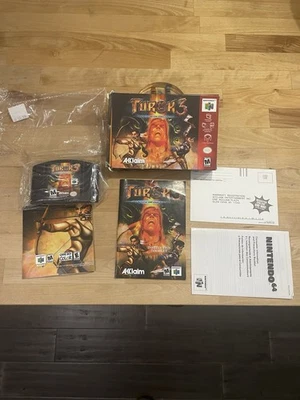 Turok 3 Shadow of Oblivion Nintendo 64 N64 CIB Box Manual Poster Reg Card Etc! - Image 1 of 4