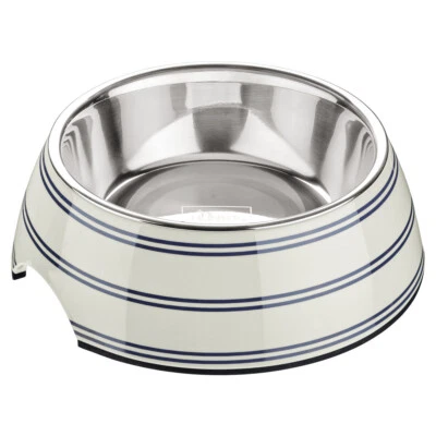 Hunter Melamin-Napf Silda für Hunde Katzen Futtertrinknapf weiß grau - Bild 1 von 3