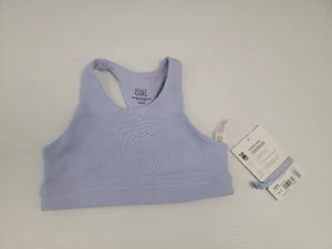 Athleta Girl Purple Ribbed Racerback Sports Bra w/ Hair-Tie Size XS NWT - Picture 1 of 6