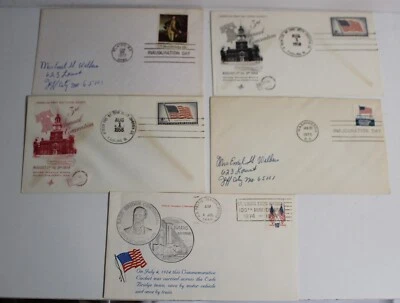 Lot of 5 US FDC 100th Anniversary Eads Bridge 1974 First Day Cover Society 1958 - Image 1 of 4