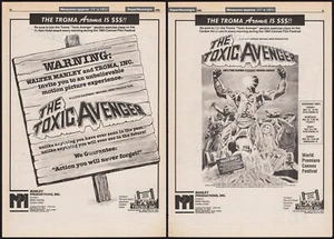 THE TOXIC AVENGER - Original 1984 Trade AD / screening promo / poster_ TROMA INC - Picture 1 of 3