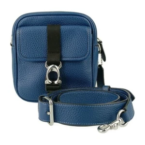 COACH Shoulder bag BECK CROSSBODY CJ736 Blue Black Leather Men's Pochette Japan - Picture 1 of 10