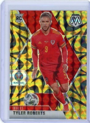 2021 Panini UEFA Euro Mosaic #200 Tyler Roberts Gold Reactive Prizm RC Wales - Image 1 of 2