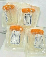 Urine Collection Container Sterile Sample Specimen Bottle Cup 120 ML, Lot of 4