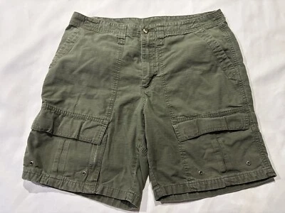 Gander Mountain Guide 系列防撕裂短裤男式 34 绿色货物远足 — 第 1/4 张图片