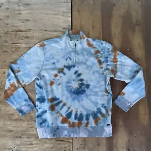 Faherty Sweater Men’s XL Tie Dye 1/4 Zip Pullover Preppy Outdoor Soft - Picture 1 of 14