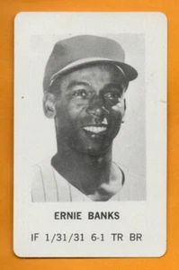 Ernie Banks 1970 Milton Bradley carta da gioco Chicago Cubs EXMT - Foto 1 di 2