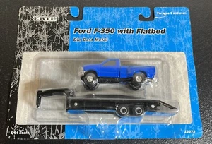 1/64 Ertl Ford F-350 Pickup Truck With Flatbed Trailer DieCast NEW - Picture 1 of 4