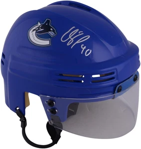 Elias Pettersson Vancouver Canucks Autographed Blue Mini Helmet - Picture 1 of 2