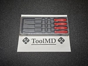 Snap-on Tools USA NEW 4pc RED Mini Hard Handle LONG Pick Awl Set ASAL204BR - Picture 1 of 11