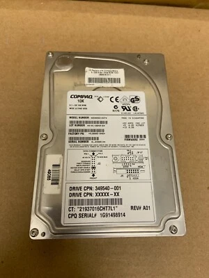 Wide Ultra 2 SCSI 9.1GB HDD Compaq BD00921937 10K.RPM 68-Pin 9J8005-046 - Image 1 of 3