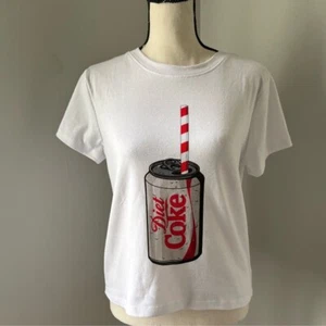 Diet Coke White T-Shirt from Coca Cola Juniors Size Medium and Large New - Picture 1 of 6