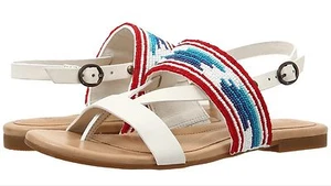 Ugg Australia Verona Serape Beaded White Sandal Size 7 New NWOB - Picture 1 of 5