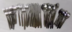 Juego de cubiertos modernos de mediados de siglo de acero inoxidable Ikea Fornuft 42 piezas - Imagen 1 de 6