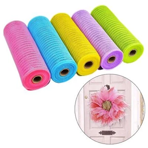 5 Roll Decor Mesh Ribbon for Christmas Wreaths Birthday Garland Decorating - Picture 1 of 11