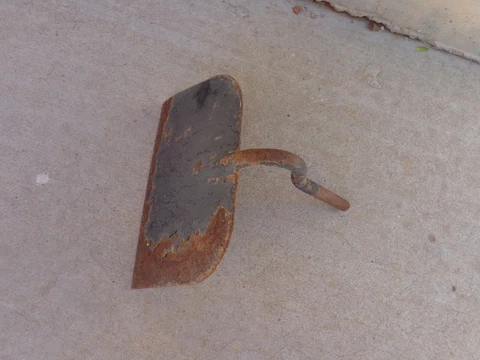 Vintage Cultivator Hoe Head Garden Tool No Handle Rustic Metal Iron Round Neck Cover