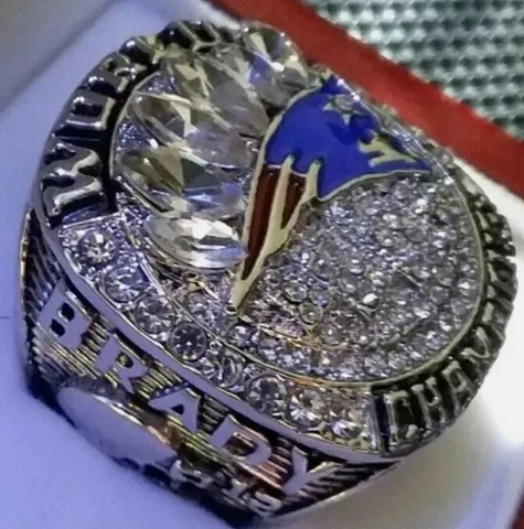 SUPERBOWL LIII PATRIOTS BRADY CHAMPIONSHIP MVP SIZE 11 MENS RING WITH BLACK BOX Cover