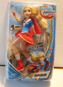 DC Super Hero Girls Supergirl Mattel Doll 12 inch 2015 with student ID - Picture 1 of 9