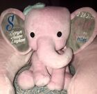 Personalized Pink Plush Elephant 10" Stuffed Animal For Infant Baby
