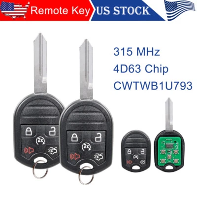 2 Uncut Remote 5 Button Key Fob For 2013 2014 2015 2016 2017 Ford FLEX 164-R8000 - Image 1 of 4