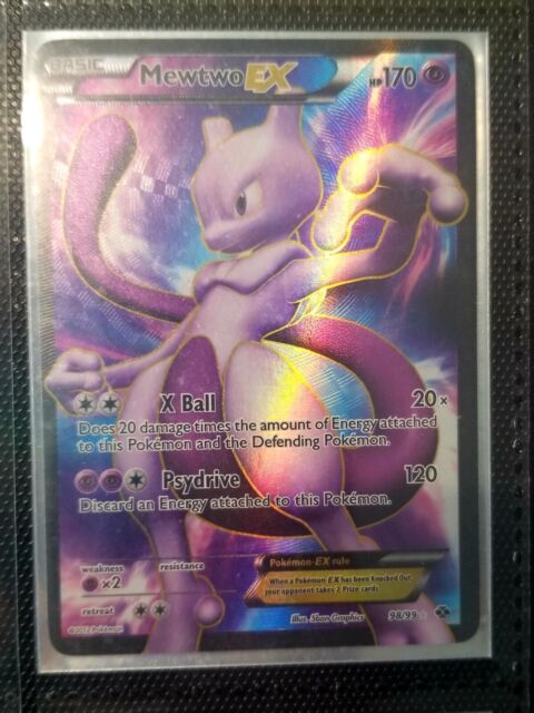 Pokemon Mewtwo EX HP 170 Black Foil Fan Art Card 98/99