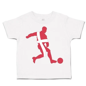 Toddler T-Shirt Soccer Player Denmark Sports Soccer Euro Cup Boy & Girl Clothes - Picture 1 of 39