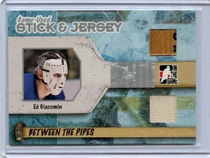 2005 IN THE GAME BETWEEN THE PIPES ED GIACOMIN GAME USED STICK & JERSEY 1 of 40 - Picture 1 of 1