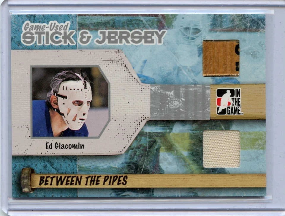 2005 IN THE GAME BETWEEN THE PIPES ED GIACOMIN GAME USED STICK & JERSEY 1 of 40 - Image 1 of 1