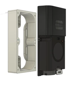 Ring 3 / 4 Doorbell Custom straight spacer. Brick moulding bracket (0º) - Picture 1 of 13