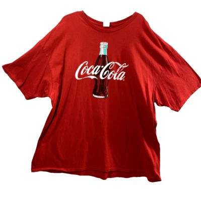 Camiseta Coca Cola Para Mujer 4XL Roja Gráfica Camiseta Manga Corta Informal Top Foto 1 de 4