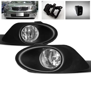 FOR 2008 2009 2010 HONDA ACCORD 4DR EX LX FRONT BUMPER CLEAR FOG LIGHT LAMP NEW - Picture 1 of 2