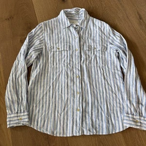 AE Women’s Weekend Vibes Linen-Blend Long-Sleeve Button-Up Shirt Size XS- NWT - Picture 1 of 6