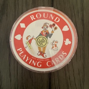 Set di carte da gioco rotonde vintage design fetta arancione Florida. - Foto 1 di 5