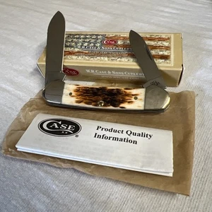 2012 CASE 62131 CV CANOE AMBER NO 00263 KNIFE , Brand New In Box - Picture 1 of 6